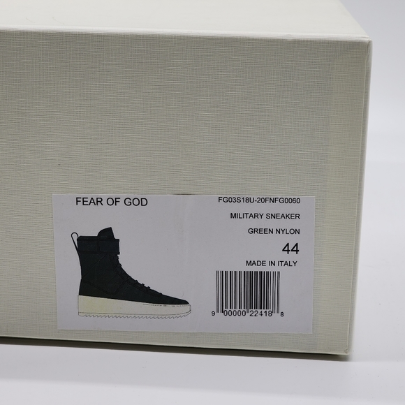 Fear of God green neoprene men's military hiking boot sneakers 44 - Picture 7 of 7